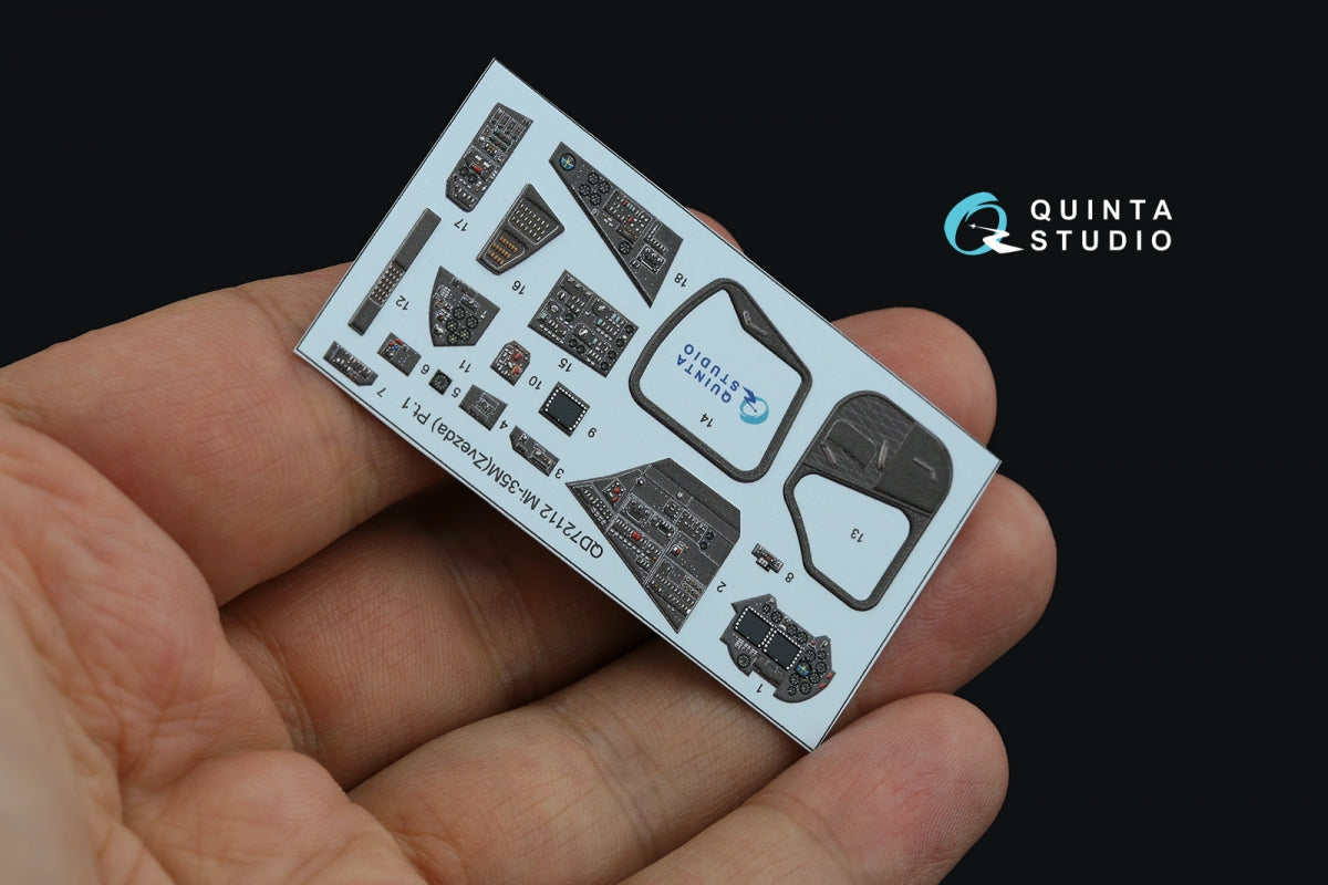 Quinta Studio QD72112 Mi-35M 3D-Printed colored Interior on decal paper (Zvezda) 1/72 – image 6