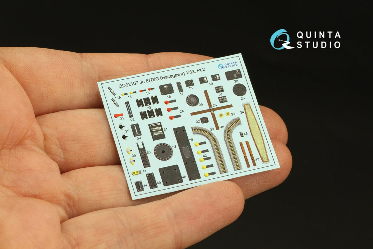 Quinta Studio QD32167 Ju 87D/G 3D-Printed &amp;amp; coloured Interior on decal paper (Hasegawa) 1/32 – Bild 7