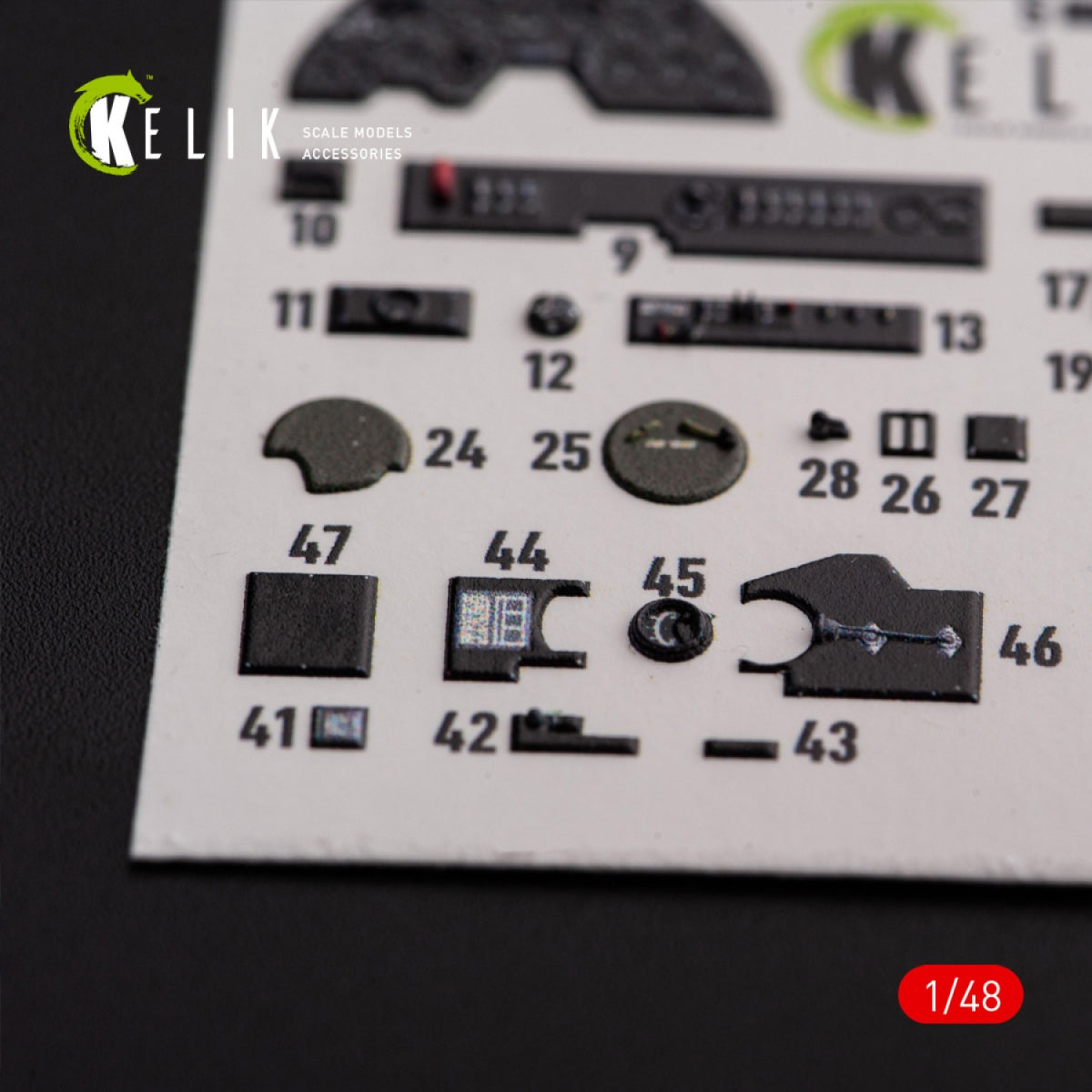 KELIK K48108 P-38F &amp;quot;Lightning&amp;quot; - interior 3D decals for Academy kit 1/48 – immagine 7