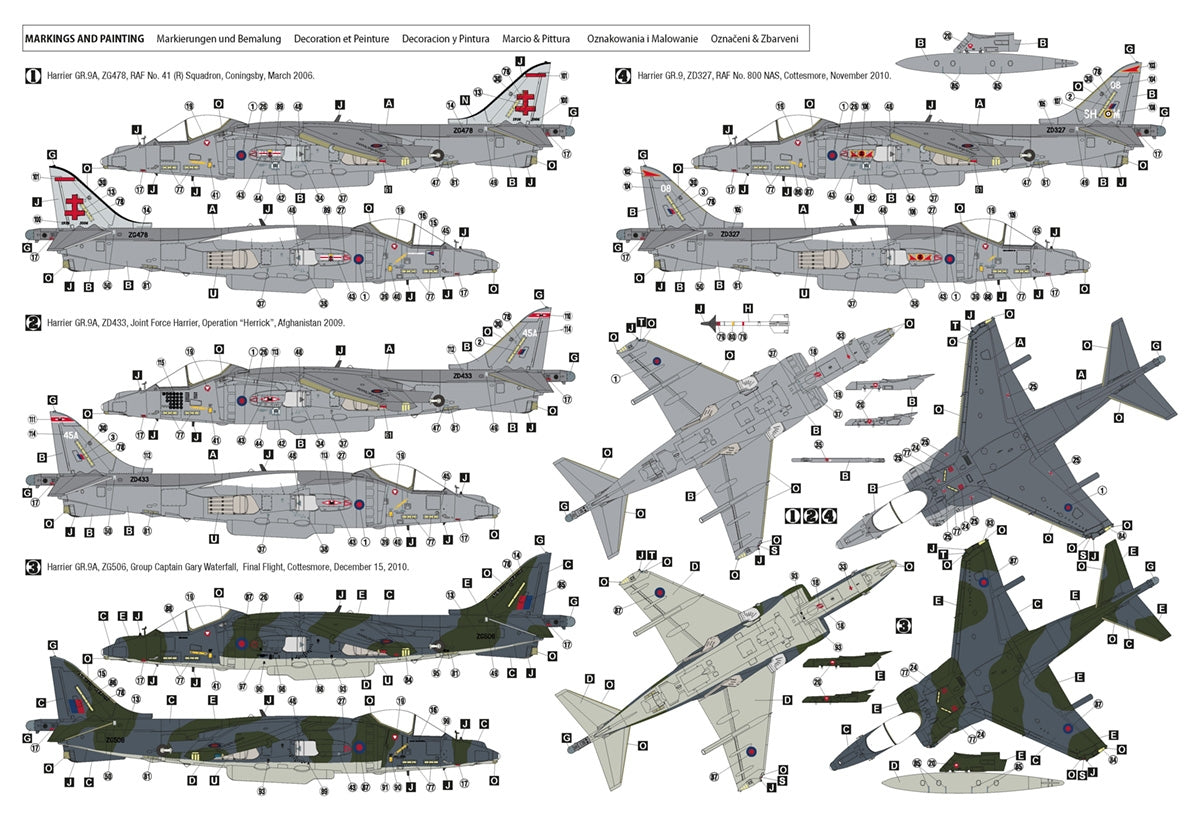 Hobby 2000 48044 Harrier GR.9 ( Hasegawa + CARTOGRAF + MASKI ) 1/48 – immagine 3
