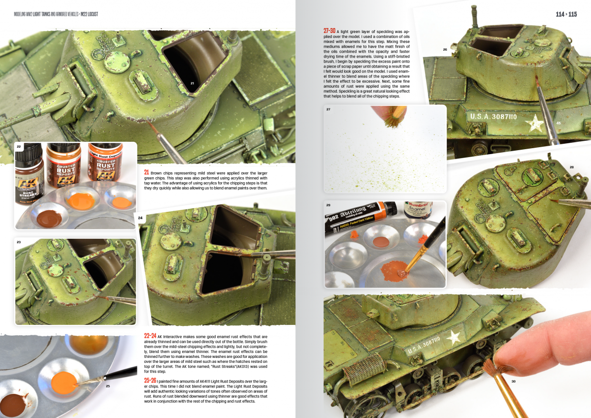 AK Interactive AK130020 MODELING WW2 LIGHT TANKS AND ARMORED VEHICLES (EN) – zdjęcie 5