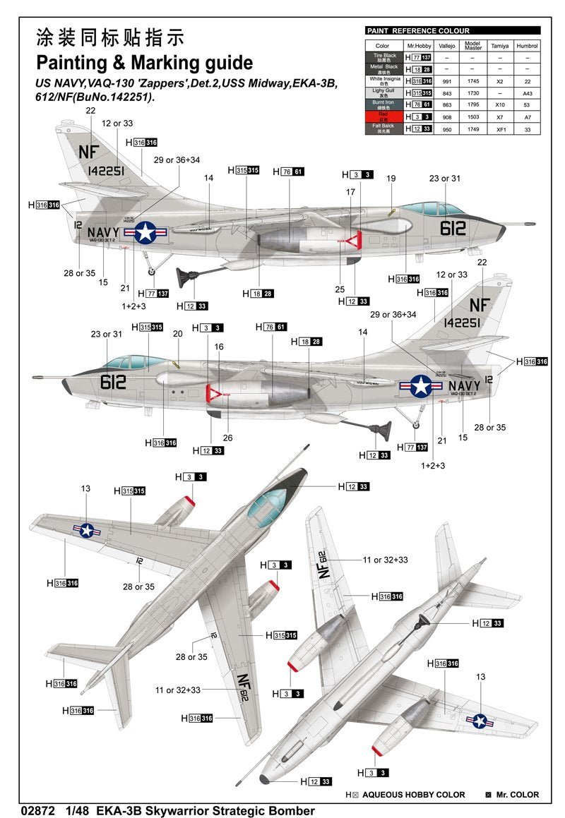 Trumpeter 02872 EKA-3B Skywarrior – image 3