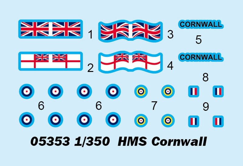 Trumpeter 05353 HMS Cornwall 1/350 – Bild 3