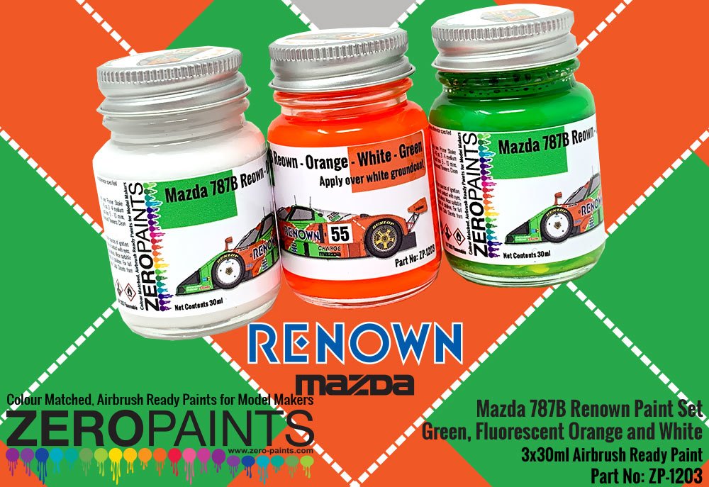 Zero Paints ZP-1203 Mazda 787B Renown Paint Set - 3x30ml