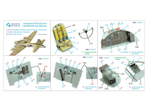 Quinta Studio QD32233 Boeing B-17E/F Pilot&amp;#39;s cockpit. 3D-Printed coloured Interior on decal paper (HK models) 1/32 – immagine 2
