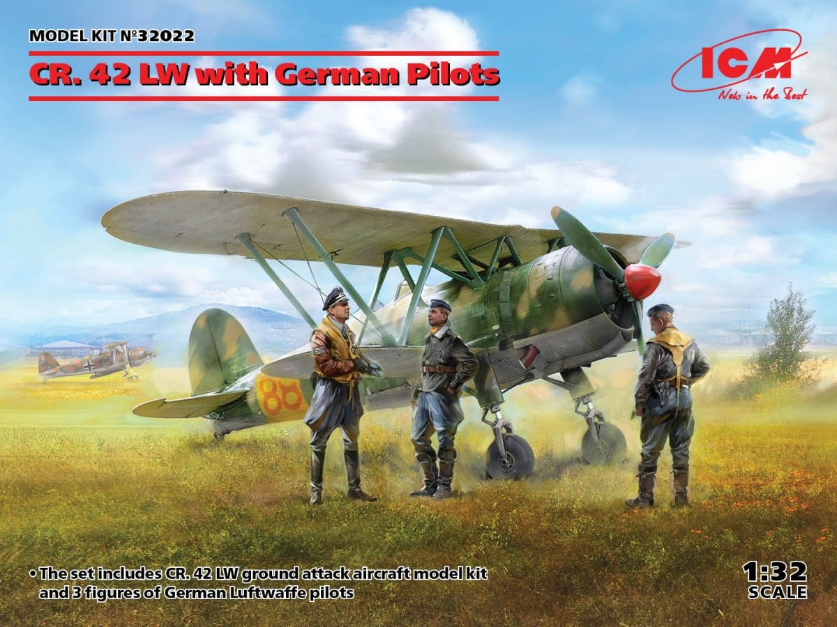 ICM 32022 CR.42 with German Pilots 1/32