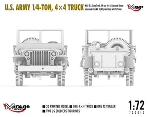 Mirage Hobby 720012 U.S. ARMY 1/4‑TON, 4×4 TRUCK 1/72 – immagine 8