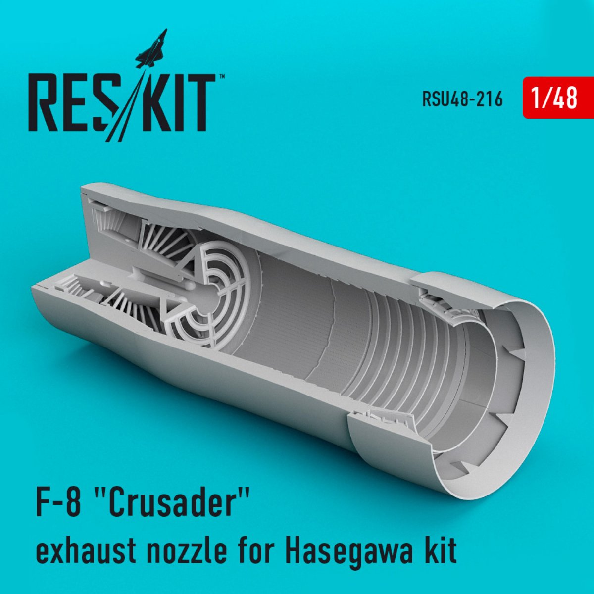 RESKIT RSU48-0216 F-8 « CRUSADER » TUYAU D&amp;#39;ÉCHAPPEMENT POUR MAQUETTE HASEGAWA 1/48