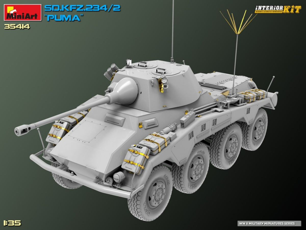 MiniArt 35414 Sd.Kfz. 234/2 PUMA. INTERIOR KIT 1/35 – immagine 3