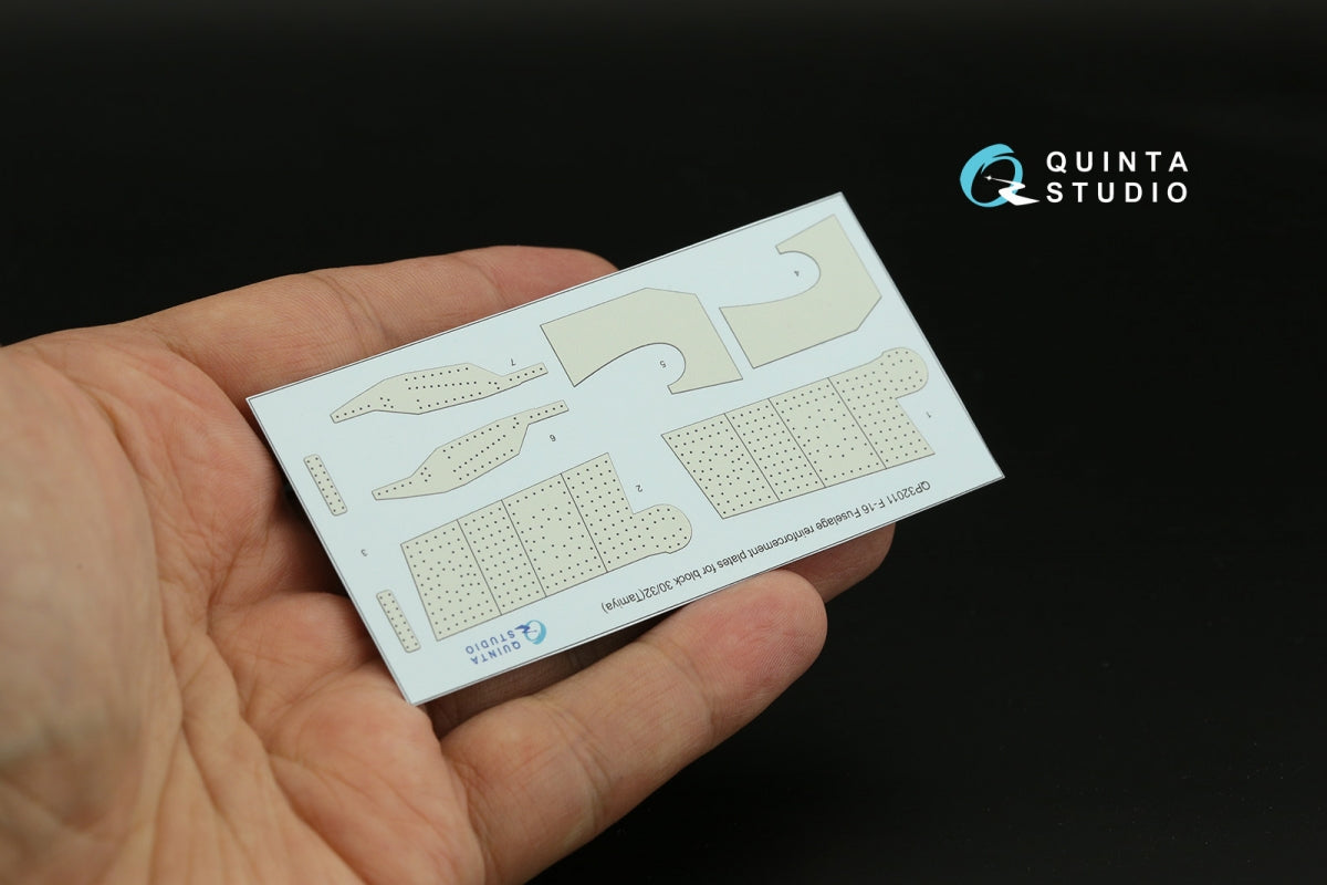 Quinta Studio QP32011 F-16 block 30/32 reinforcement plates (Tamiya) 1/32 – immagine 2