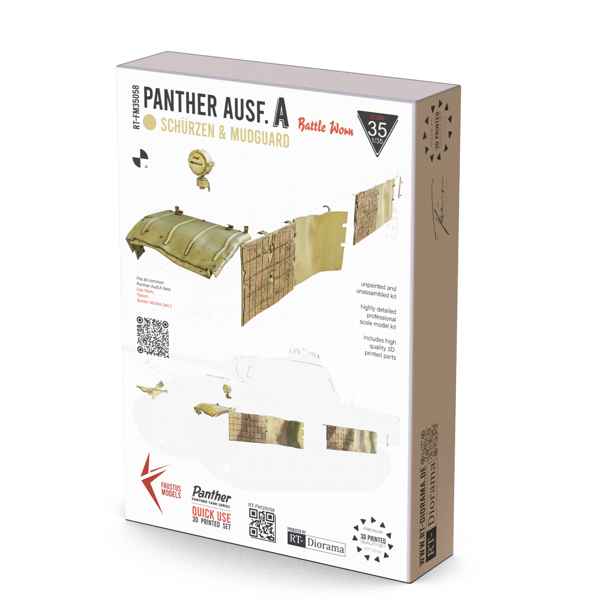 Faustus Models FM35058 Panther Ausf.A Schürzen Battle Damaged 1/35