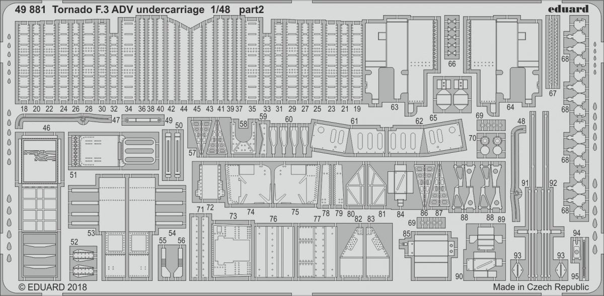 Eduard 49881 Tornado F.3 ADV undercarriage REVELL 1/48 – immagine 2