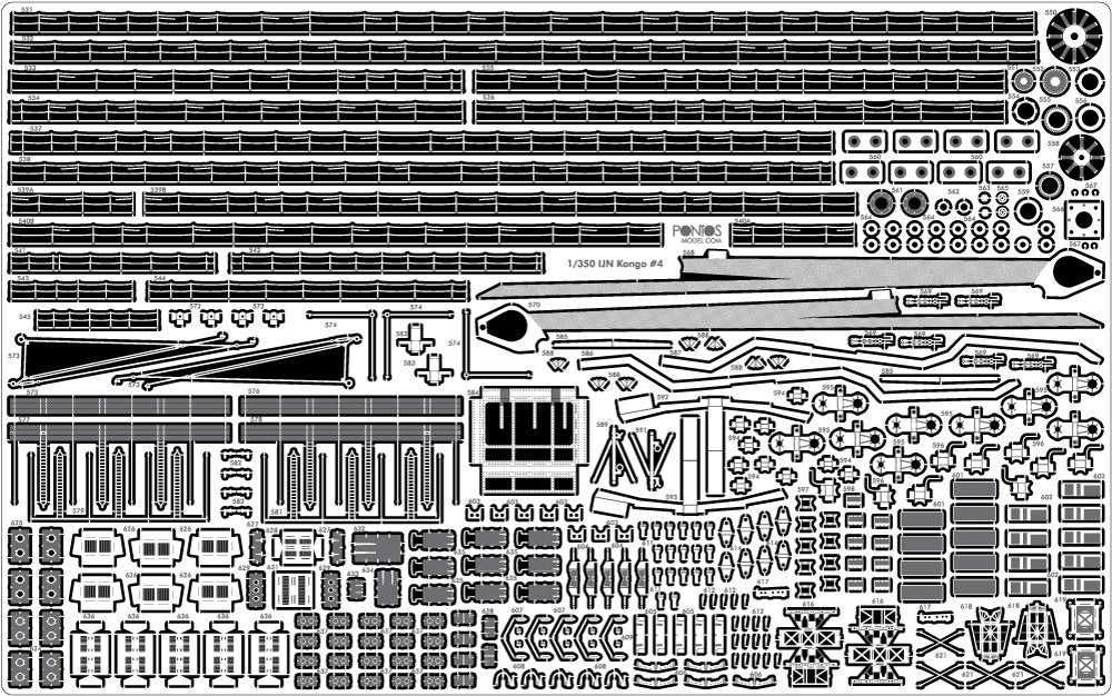 Pontos 35020F1 IJN Kongo 1944 Detail Up Set 1/350 – immagine 19