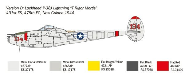 Italeri 1446 P-38J Lightning 1/72 – zdjęcie 8