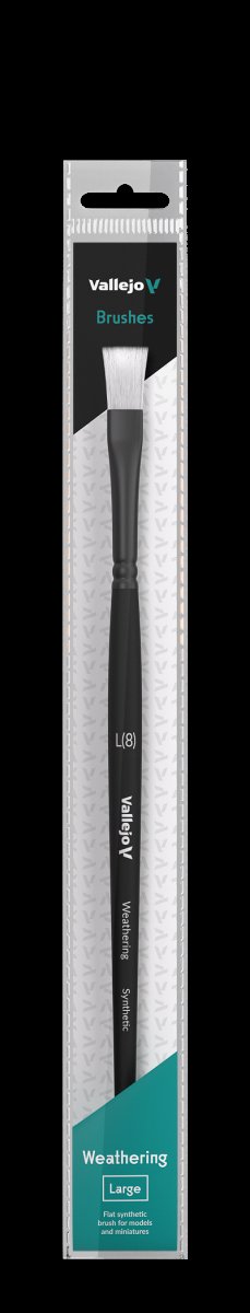 VALLEJO B09003 - Flat Brush - Weathering Flat Synthetic - Large