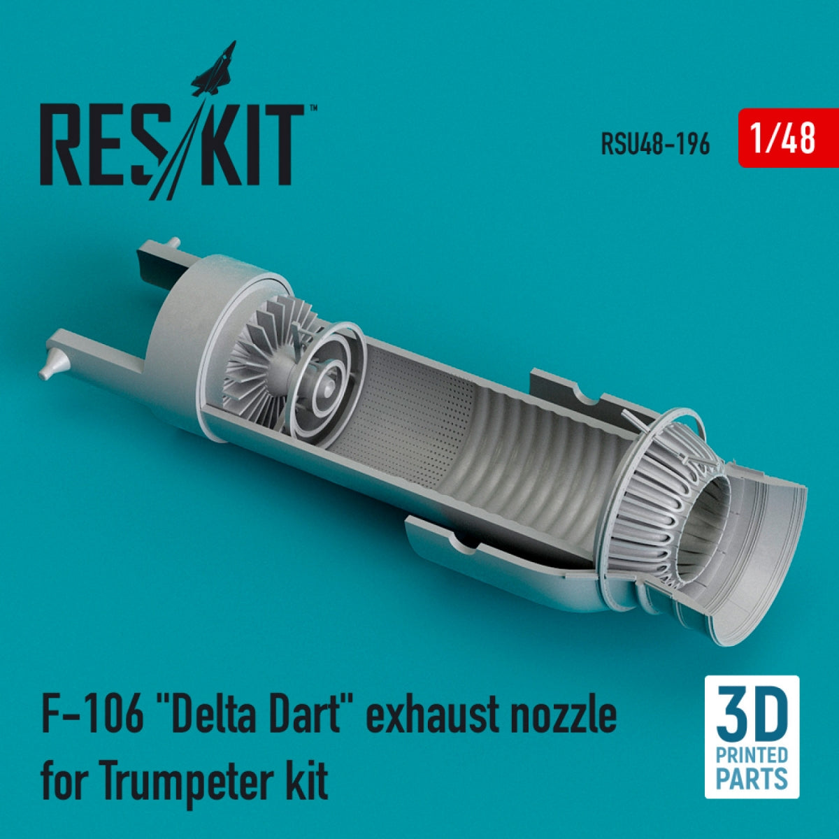 RESKIT RSU48-0196 F-106 &amp;quot;DELTA DART&amp;quot; EXHAUST NOZZLE FOR TRUMPETER KIT (3D PRINTED) 1/48 – Bild 2