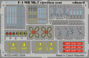 Eduard 49015 F-4 ejection seat grey 1/48 Hasegawa