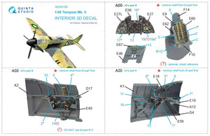 Quinta Studio QD48190 Tempest Mk.II 3D-Printed &amp;amp; coloured Interior on decal paper (Eduard) 1/48 – imagen 12