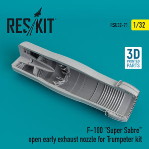 RESKIT RSU32-0071 F-100 « SUPER SABER » TUYÈRE D&amp;#39;ÉCHAPPEMENT OUVERTE (PREMIÈRE VERSION) POUR MAQUET TRUMPETER 1/32