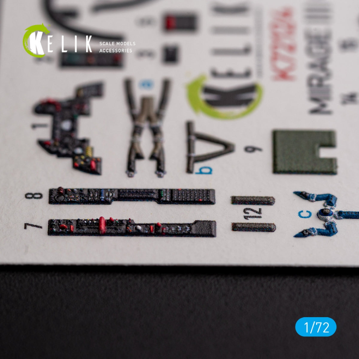 KELIK K72124 MIRAGE III CJ - interior 3D decals for SpecialHobby kit 1/72 – immagine 3