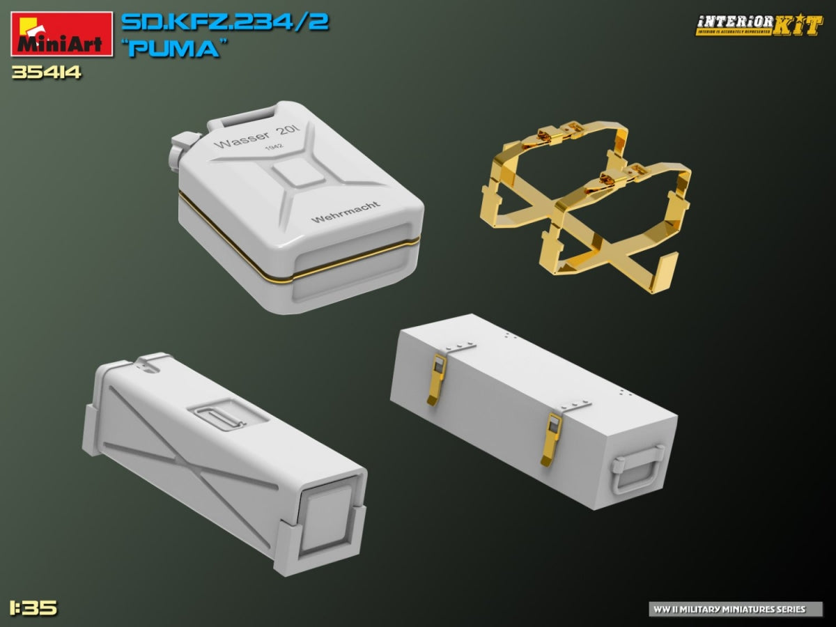 MiniArt 35414 Sd.Kfz. 234/2 PUMA. INTERIOR KIT 1/35 – immagine 29
