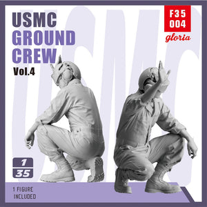 Figurines imprimées en 3D à l&amp;#39;échelle 1/35 de l&amp;#39;équipe au sol Gloria F35004 USMC Type 4 – image 2