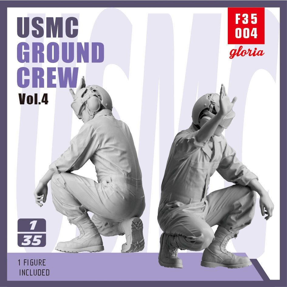 Figurines imprimées en 3D à l&amp;#39;échelle 1/35 de l&amp;#39;équipe au sol Gloria F35004 USMC Type 4 – image 2