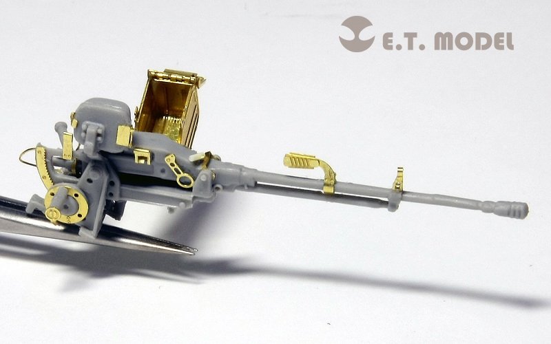 Maquette ET EA35-015, mitrailleuse antiaérienne chinoise de 12,7 mm + boîte de munitions, échelle 1/35