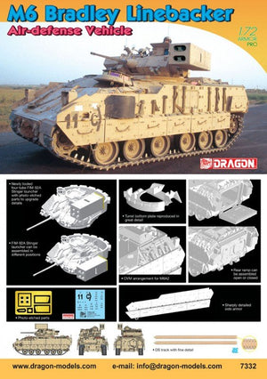 Dragon 7332 M6 Bradley Linebacker Air-Defence Vehicle 1/72 – Bild 10