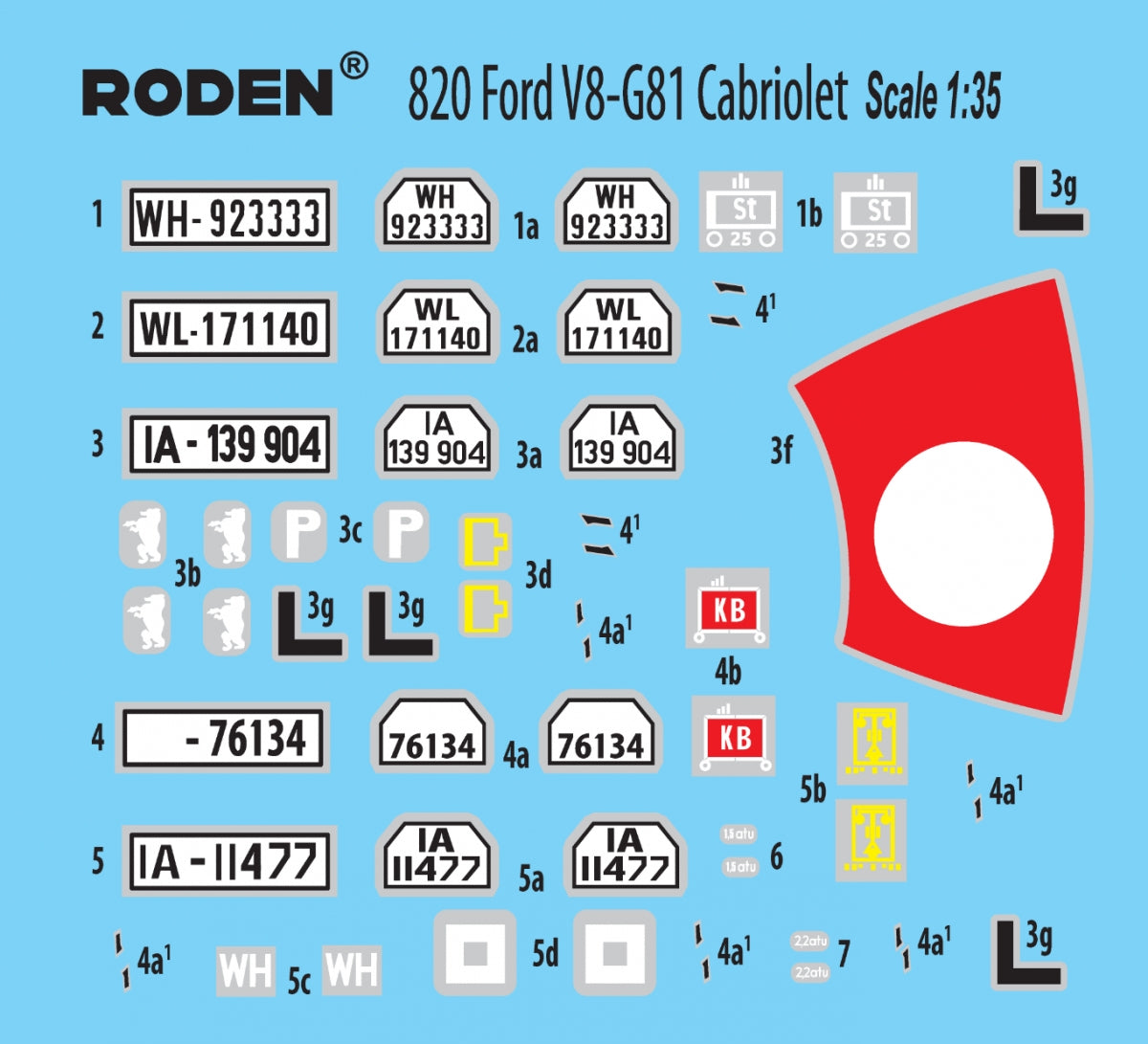 Roden 820 Ford V8-G81 Cabriolet 1/35 – imagen 3
