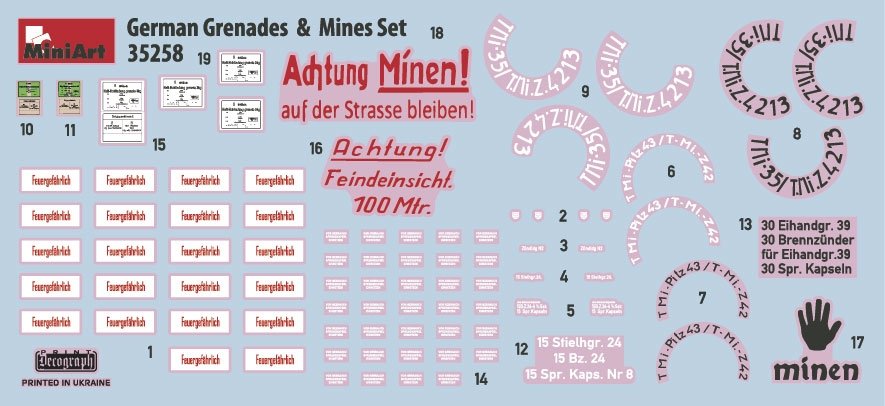 MiniArt 35258 GERMAN GRENADES &amp;amp; MINES SET 1/35 – immagine 4