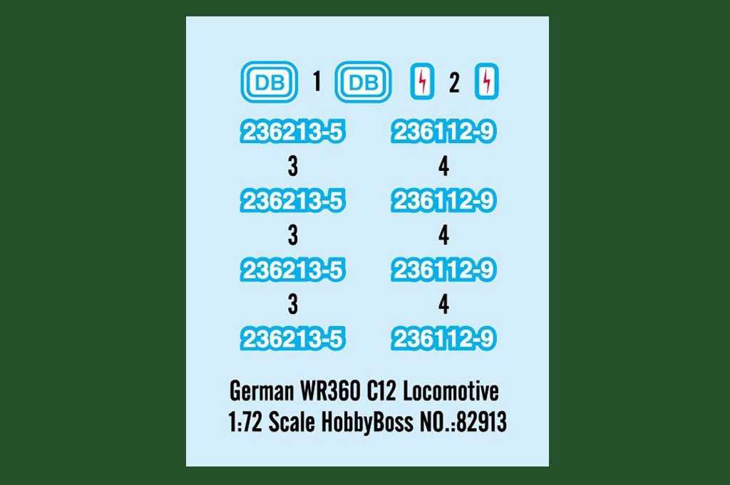 Hobby Boss 82913 German WR360 C12 Locomotive 1/72 – immagine 3