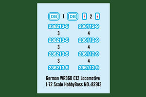 Hobby Boss 82913 German WR360 C12 Locomotive 1/72 – immagine 3