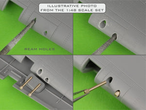 Master AM-32-130 Hawker Hurricane Mk.IIb - końcówki luf Browning .303 oraz podstawa celownika 1/32 – immagine 4