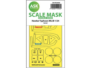 Art Scale Kit M24006 Hawker Typhoon Mk.IB Double-Sided Express Masks for Airfix 1/24