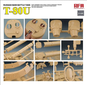 Rye Field Model 5105 Russian Main Battle Tank T-80U 1/35 – zdjęcie 11
