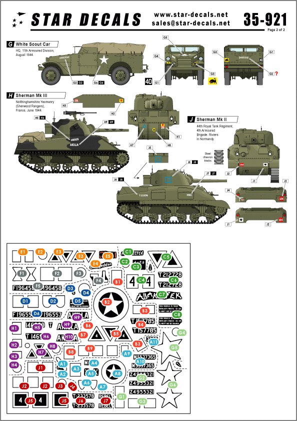 Star Decals 35-921 British armour in Normandy 1/35 – Bild 2