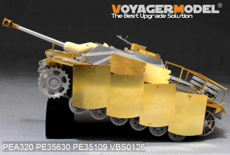 Voyager Model PEA320 WWII German StuG.III Ausf.G Final version Pivot-Mounting Swinging Type Hull Side Armour Skirts (For DRAGON) 1/35 – Bild 8