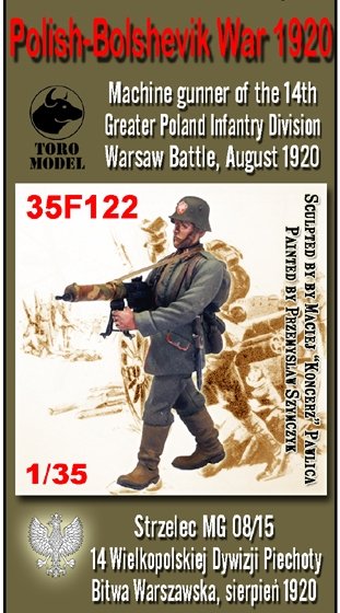 ToRo Model 35F122 Wojna 1920 - Strzelec MG08/15 14 Wlkpl. Dywizji Piechoty / Polish-Bolshevik War 1920 Machine gunner of the 14'th Greater Poland Infantry Division Warsaw Battle, August 1920 1/35