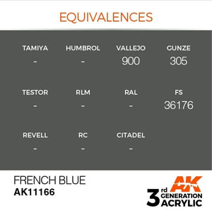 AK Interactive AK11166 FRENCH BLUE – STANDARD 17ml – imagen 3