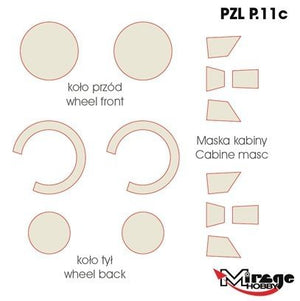 Mirage Hobby 900002 PZL P-11c Samolot myśliwski Pro Kit 1/48 – Bild 3