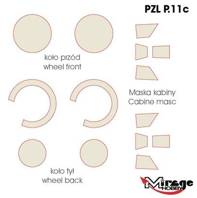 Mirage Hobby 900002 PZL P-11c Samolot myśliwski Pro Kit 1/48 – Bild 3