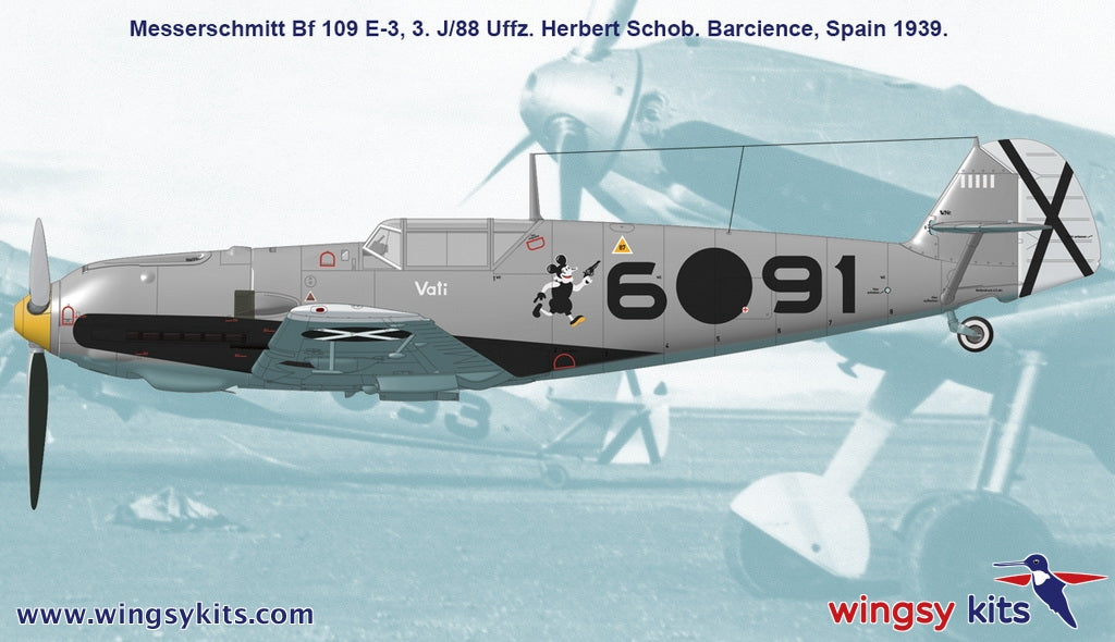 Wingsy Kits D5-09 MESSERSCHMITT Bf 109 E-1 and E-3 Legion Condor 1/48 – immagine 12