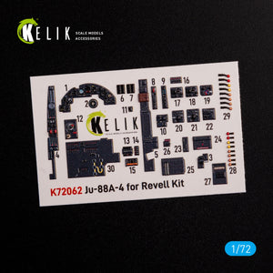 KELIK K72062 Junkers JU 88 A-4 interior 3D decals for Revell kit 1/72 – immagine 3
