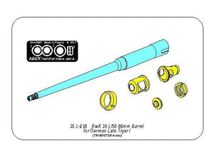 Aber 35L-238 KwK36/L56 88mm barrel for German lateTiger I 1/35 – imagen 13