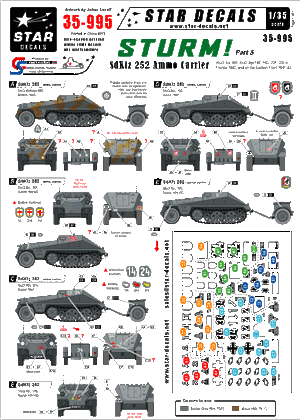 Star Decals 35-995 STURM 5. SdKfz 252 Ammo carrier 1/35