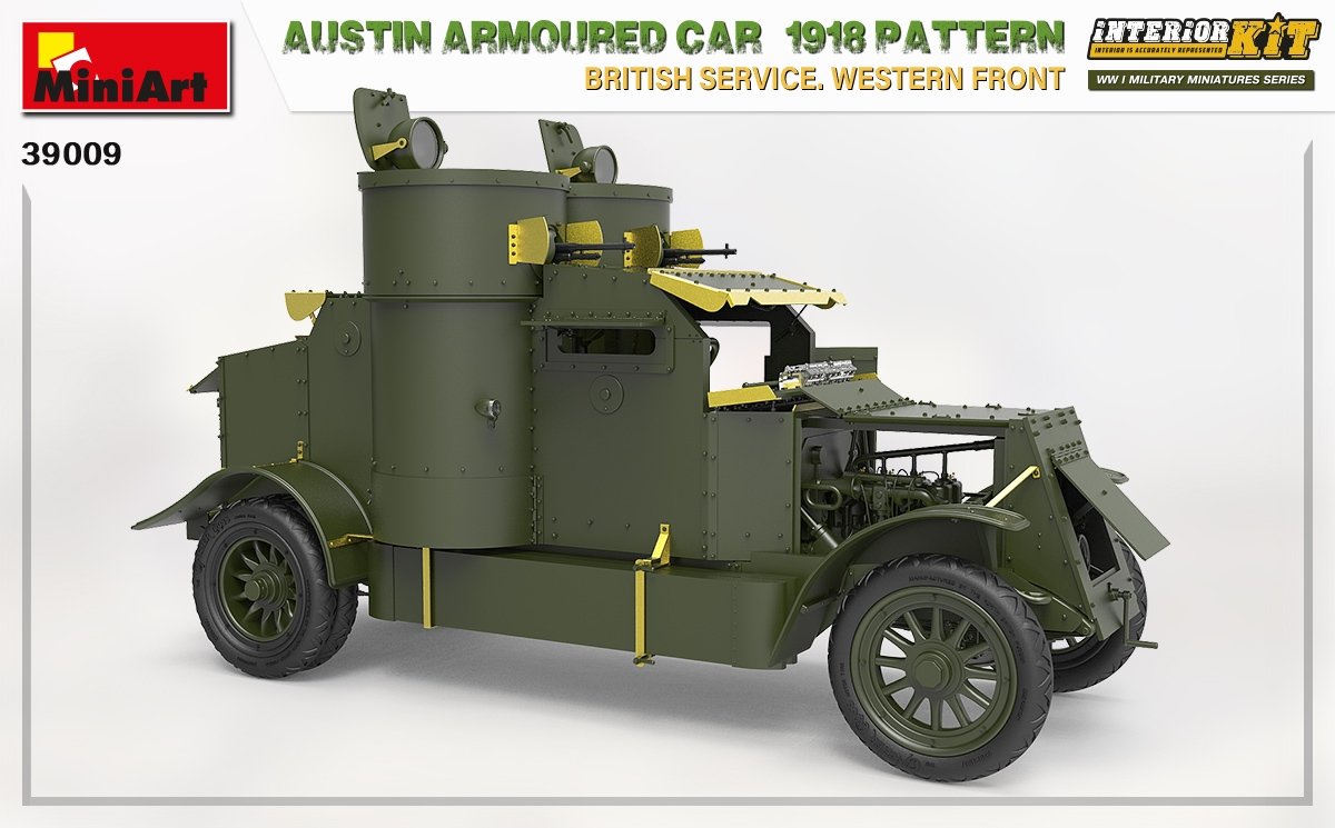 Miniart 39009 AUSTIN ARMOURED CAR 1918 PATTERN. BRITISH SERVICE. WESTERN FRONT. INTERIOR KIT 1/35 – immagine 6