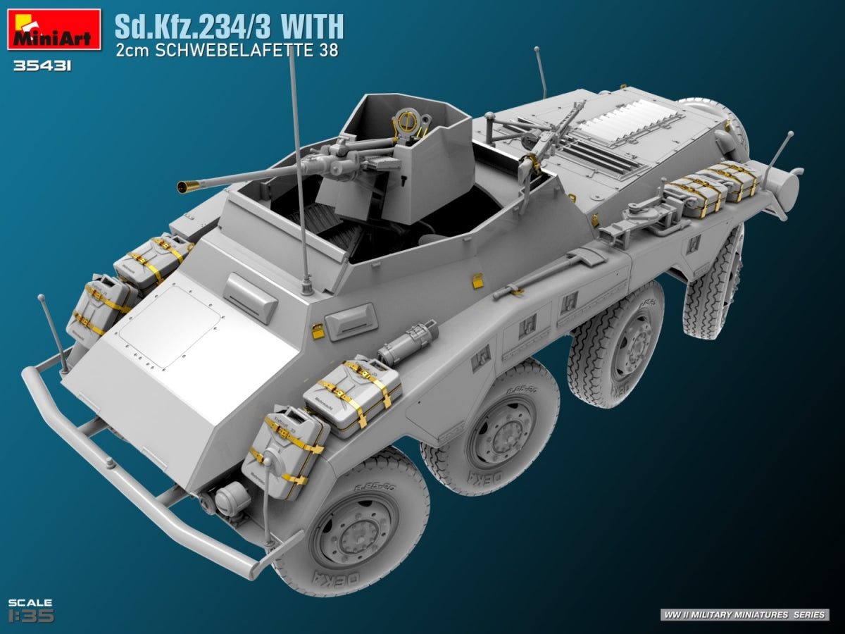 MiniArt 35431 Sd.Kfz.234/3 With 2cm Schwebelafette 38 1/35 – Bild 5