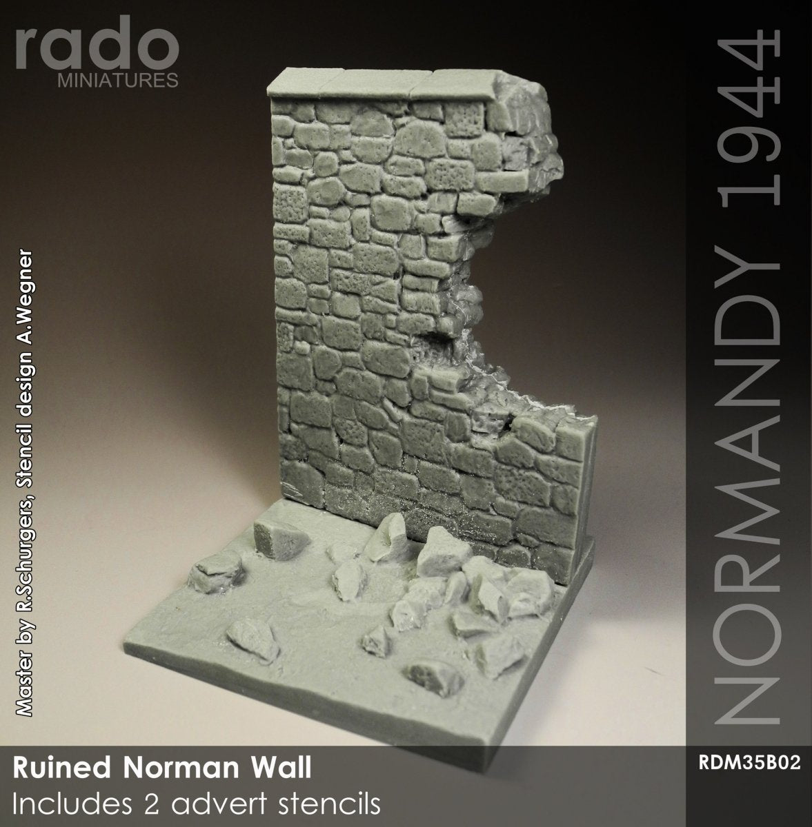 RADO Miniatures RDM35B02 Ruined Norman Wall 1/35 – imagen 2