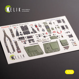 KELIK K32030 P-39Q/N - interior 3D decals for Kitty Hawk/Zimi models kit 1/32